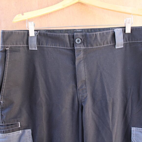Dickies Men’s Slim Straight Work Pants 38x30 Black w/ Grey Cargo Pockets - Picture 3 of 6